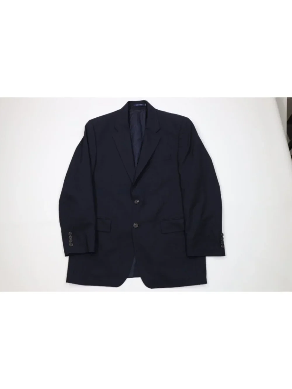 Vintage 90s Chaps Ralph Lauren Mens 42R 2 Piece Wool Suit Wedding Blue 32x29